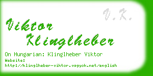 viktor klinglheber business card